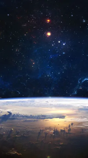 Space Iphone Earth's Atmosphere Wallpaper
