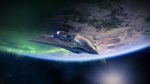 Spaceship In Space Wallpaper