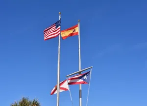 Spain Flag American Flag Wallpaper