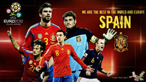 Spain National Football Team In Action Wallpaper