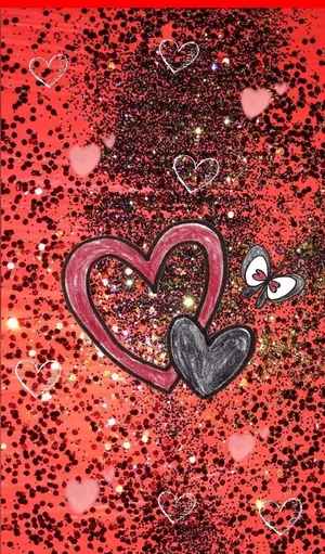 Sparkle In Red Glitter Wallpaper
