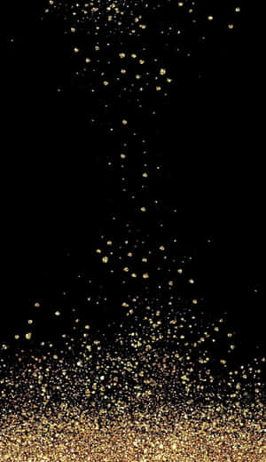 Sparkling Elegance - Black And Gold Glitter| Wallpaper