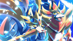 Sparkling Faces Zacian And Zamazenta Wallpaper