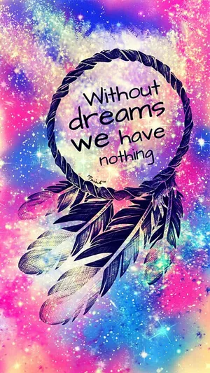 Sparkly And Colorful Dreamcatcher Girly Tumblr Wallpaper