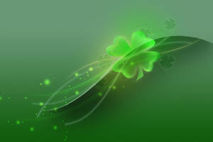 Sparkly Clover Art St Patrick's Day Wallpaper