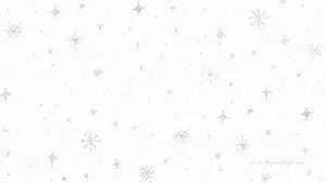 Sparkly Snowflakes On White Background Wallpaper