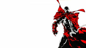 Spawn In Red Cape Art Wallpaper