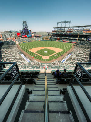 Spectacular Bleacher View Of Coors Field Wallpaper