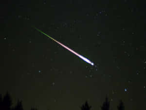 Spectacular Meteor Shower In Night Sky Wallpaper