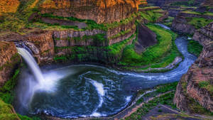 Spectacular Palouse Falls Hd Waterfall Wallpaper