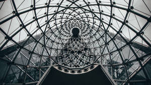 Spectacular Symmetry Of A Glass Dome Architecture Wallpaper
