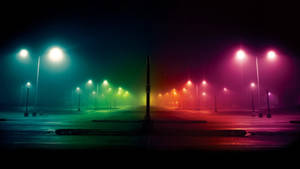 Spectrum Street Lamp Post Wallpaper