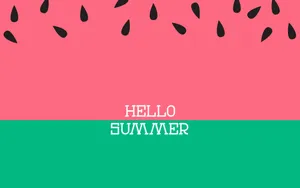 Spend Your Summer Days Working With This Cool And Cute Desktop! Wallpaper