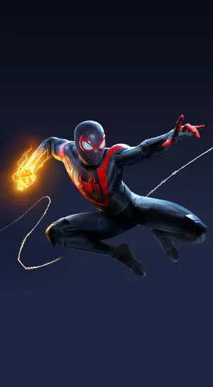 Spider Man Glowing Hand Mobile Wallpaper