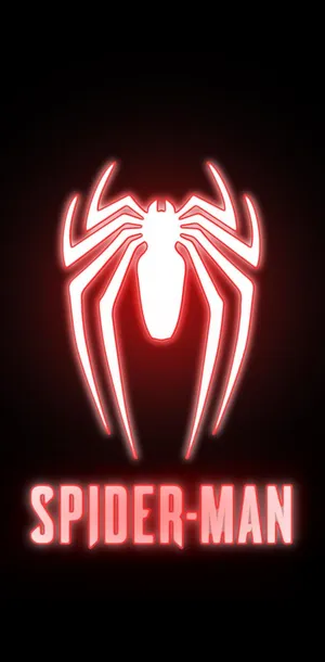 Spider-man Logo On A Black Background Wallpaper