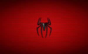 Spider Man Logo On Red Background Wallpaper