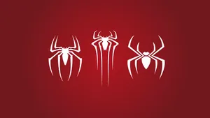 Spider Man Ps4 Different Logo Red Background Wallpaper