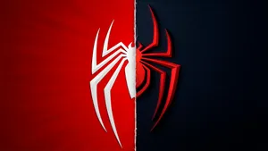 Spider Man Ps4 Logo Black And Red Background Wallpaper