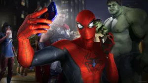 Spider-man Selfie Marvel Pc Wallpaper