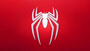 Spider Man White Logo Red Desktop Wallpaper