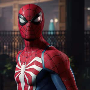 Spiderman Pfp Gazing Up Wallpaper