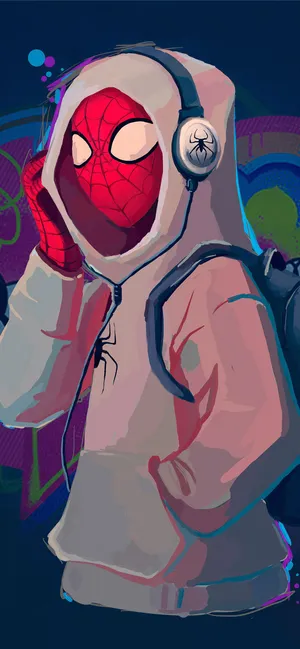 Spiderman Pfp Listening To Music Wallpaper