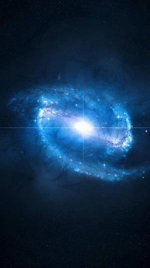 Spiral Blue Galaxy Wallpaper