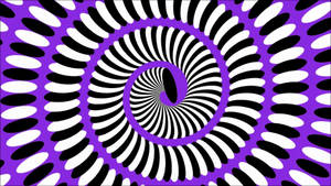 Spiral Hypnosis Pattern With Violet Curves Wallpaper