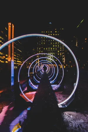 Spiral Led Road Wallpaper
