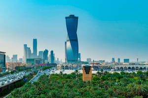 Spiral Tower In Riyadh Wallpaper