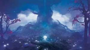 Spirit Tree In The Blind Fantasy Forest Wallpaper
