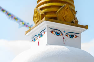 Spiritual Radiance - The Boudhanath Stupa In Kathmandu Wallpaper