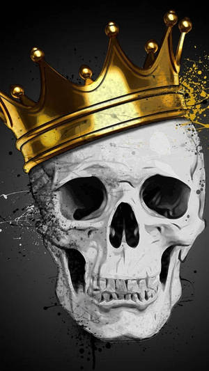 Splashed King Skull Wallpaper
