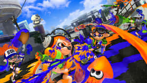 Splatoon 2 - Colorful Battle Scene Wallpaper