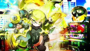 Splatoon Green Inkling Wallpaper