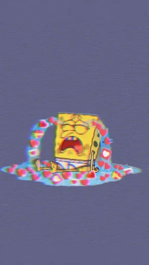 Spongebob Crying Hearts Wallpaper
