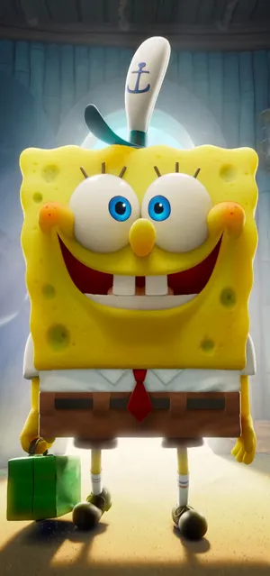Spongebob Pfp Close Up Smile Wallpaper