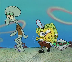 Spongebob Pfp Pizza Wallpaper