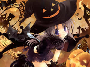 Spooky And Sweeter Than Sugar - A Halloween Anime Girl Wallpaper