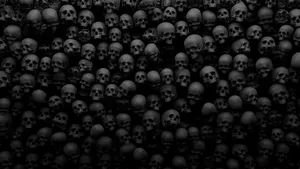Spooky Dark Skulls Wallpaper