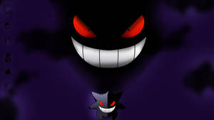 Spooky Gengar Lurks In The Shadows Wallpaper