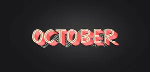 Spooky Pink Hello October Background Wallpaper
