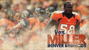 Sporty Von Miller Art Wallpaper