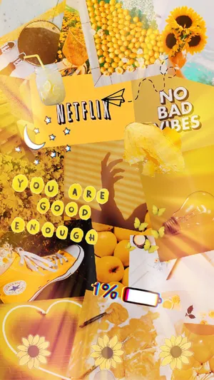 Spread Happiness & Positivity With This Cute Yellow Aesthetic Wallpaper