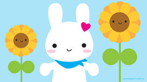 Spread Joy And Sunshine Like This Kawaii Bunny Wallpaper