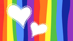 Spread Love & Joy With A Rainbow Heart Wallpaper