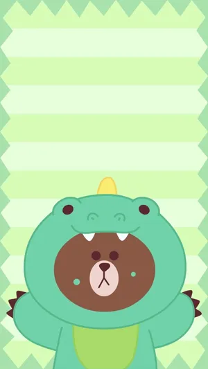 Spread Some Happy With This Sweet Cute Green Kawaii! Wallpaper