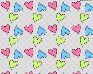 Spreading The Love With Girly Heart Scribbles Wallpaper