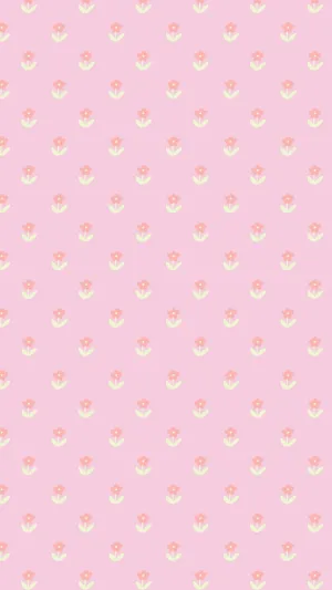 Spring Iphone Simple Pink Flowers Wallpaper