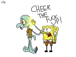 Squidward Tentacles And Spongebob Squarepants Wallpaper